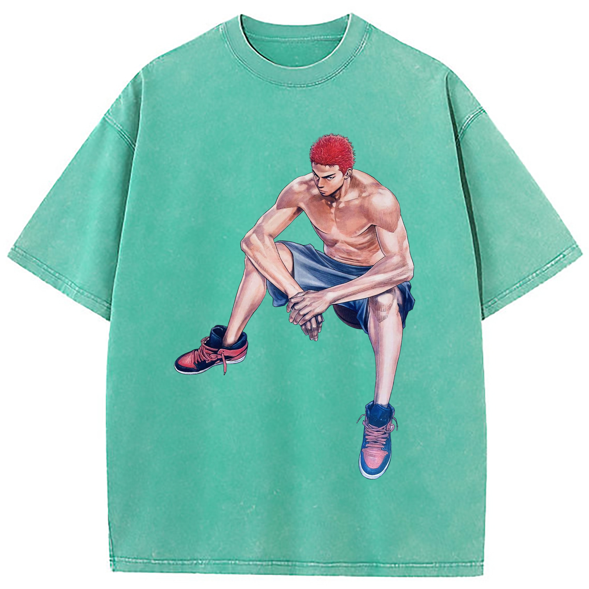 （画像用） SLAM DUNK／スラムダンク 綿100% ヴィンテージ風 半袖Tシャツ（フロントプリント）